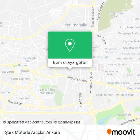 Şark Motorlu Araçlar harita