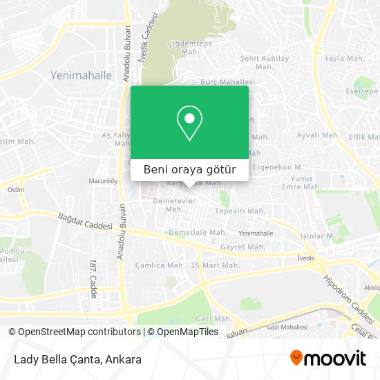 Lady Bella Çanta harita