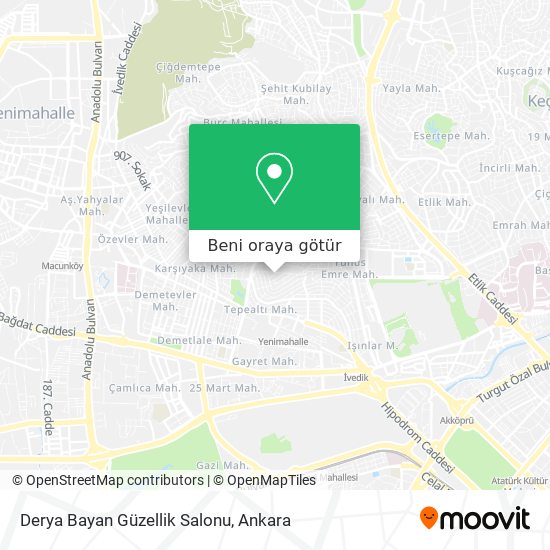 Derya Bayan Güzellik Salonu harita