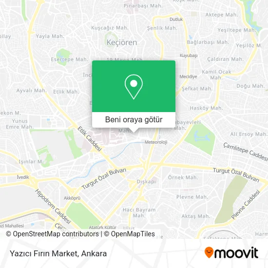 Yazıcı Fırın Market harita