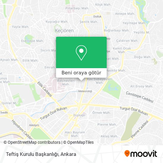 Teftiş Kurulu Başkanlığı harita