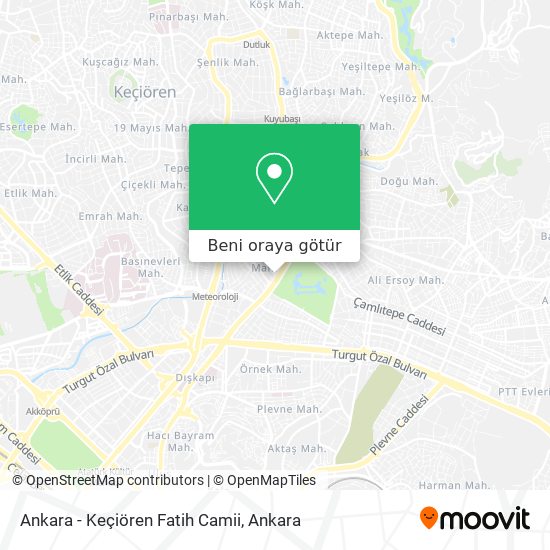 Ankara - Keçiören Fatih Camii harita