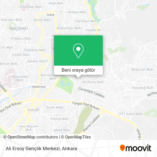 Ali Ersoy Gençlik Merkezi harita