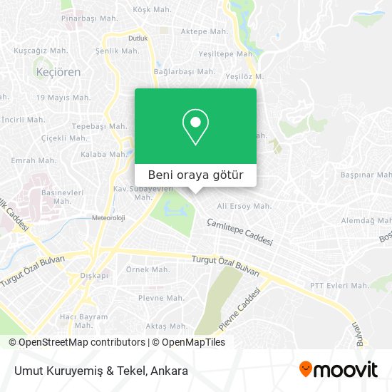Umut Kuruyemiş & Tekel harita