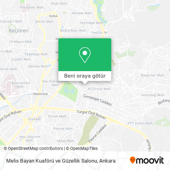 Melis Bayan Kuaförü ve Güzellik Salonu harita