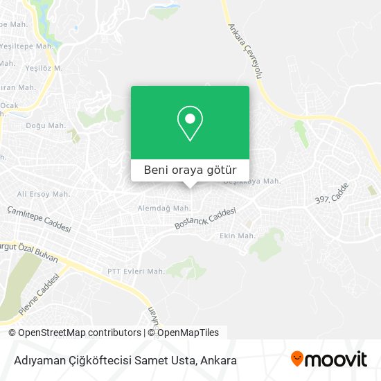 Adıyaman Çiğköftecisi Samet Usta harita
