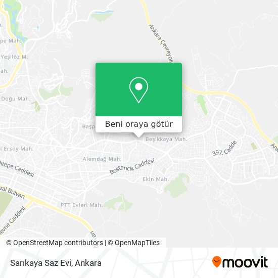 Sarıkaya Saz Evi harita