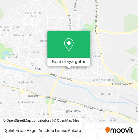Şehit Ertan Akgül Anadolu Lisesi harita