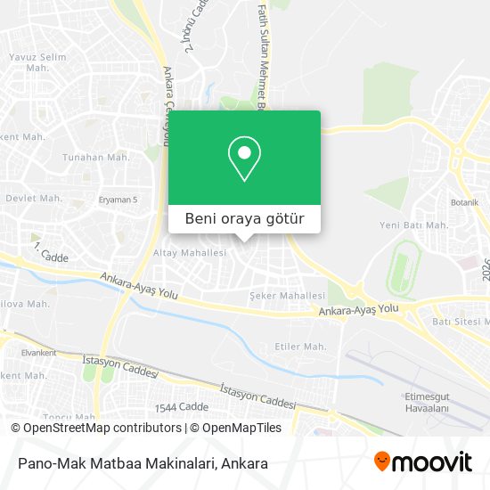 Pano-Mak Matbaa Makinalari harita