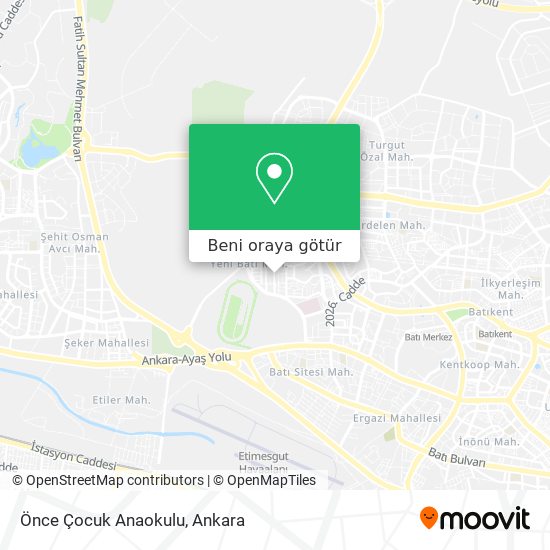 Önce Çocuk Anaokulu harita
