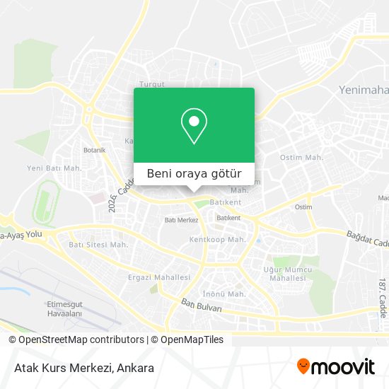 Atak Kurs Merkezi harita