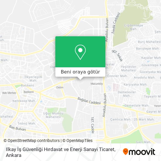 Ilkay İş Güvenliği Hırdavat ve Enerji Sanayi Ticaret harita