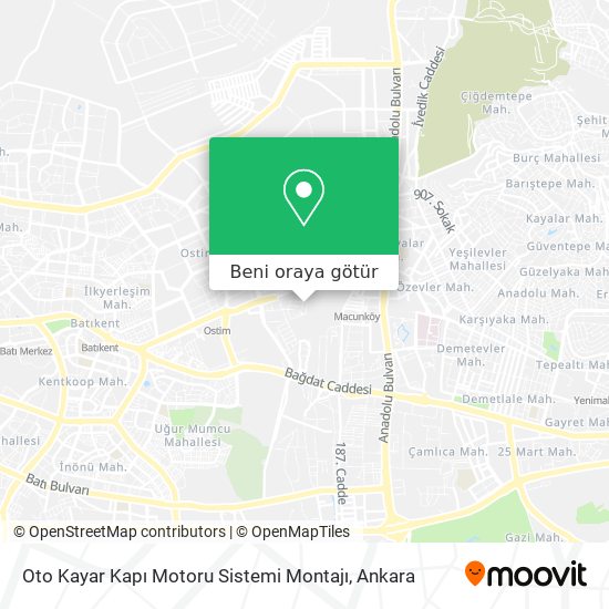 Oto Kayar Kapı Motoru Sistemi Montajı harita