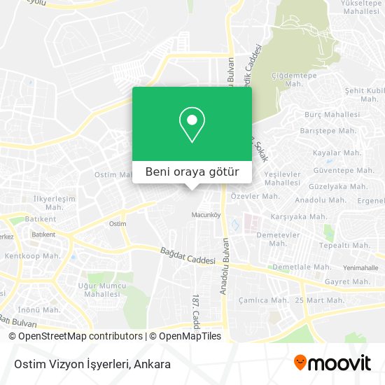 Ostim Vizyon İşyerleri harita