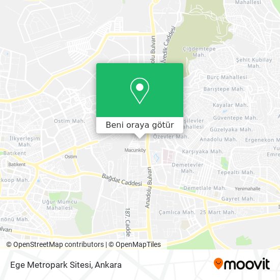 Ege Metropark Sitesi harita