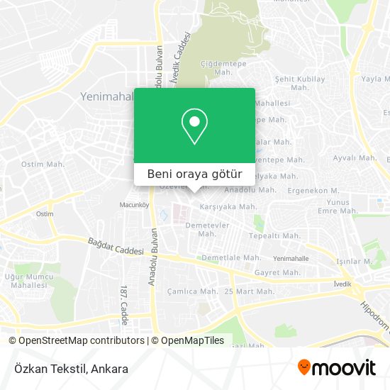 Özkan Tekstil harita