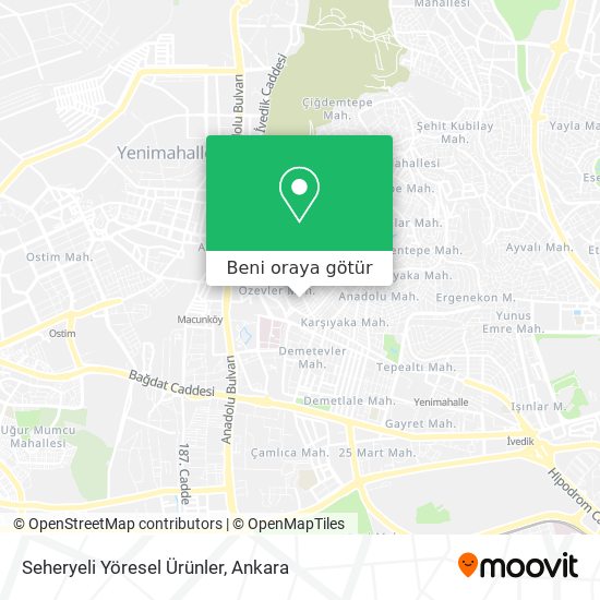 Seheryeli Yöresel Ürünler harita