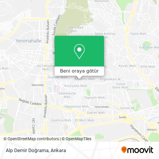 Alp Demir Doğrama harita