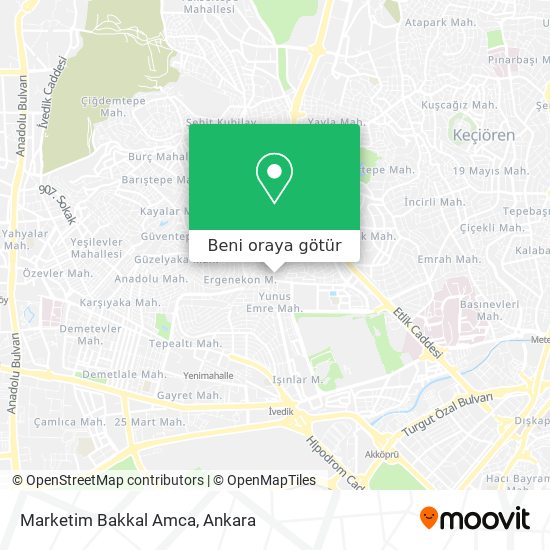 Marketim Bakkal Amca harita