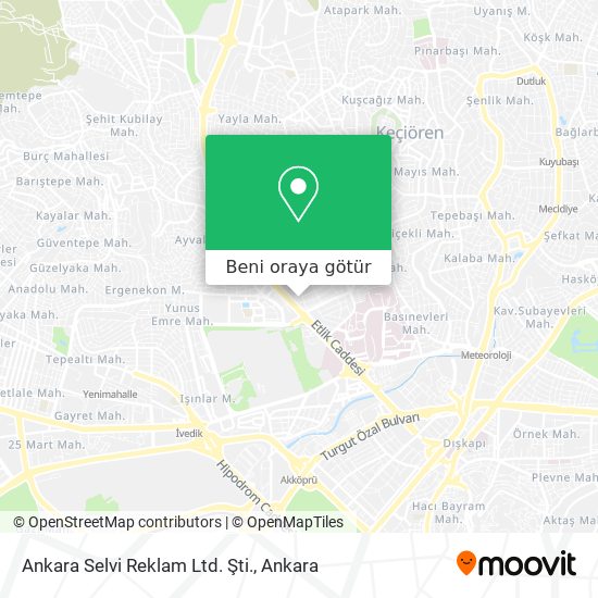 Ankara Selvi Reklam Ltd. Şti. harita