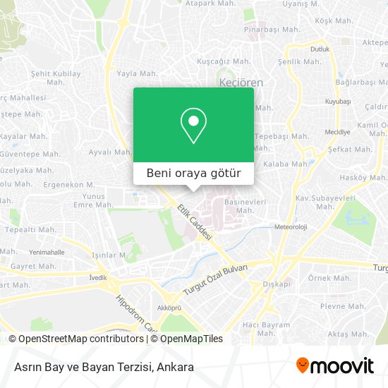 Asrın Bay ve Bayan Terzisi harita