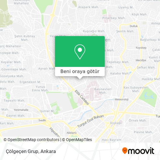 Çölgeçen Grup harita