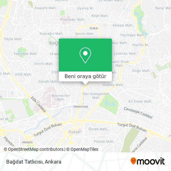 Bağdat Tatlıcısı harita