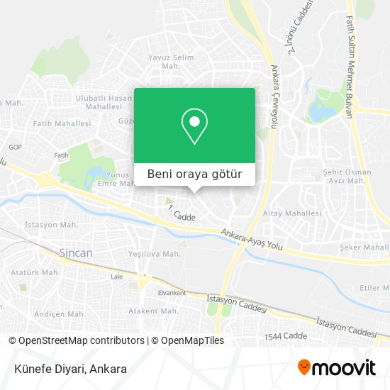 Künefe Diyari harita