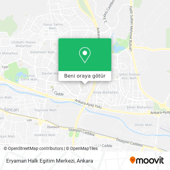 Eryaman Halk Egitim Merkezi harita