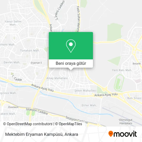 Mektebim Eryaman Kampüsü harita