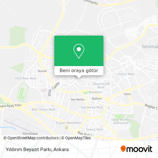 Yıldırım Beyazıt Parkı harita