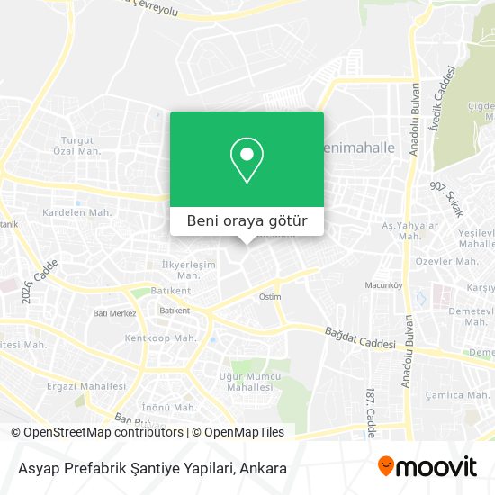 Asyap Prefabrik Şantiye Yapilari harita