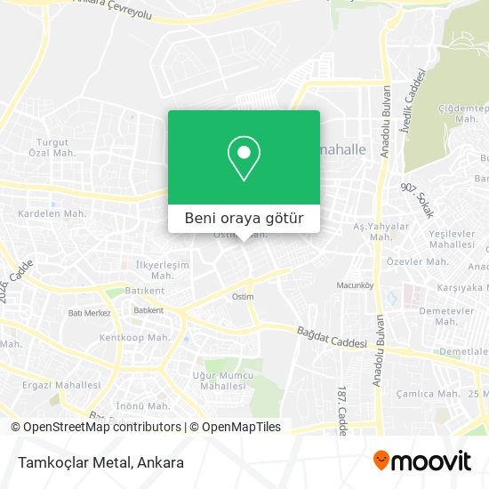 Tamkoçlar Metal harita
