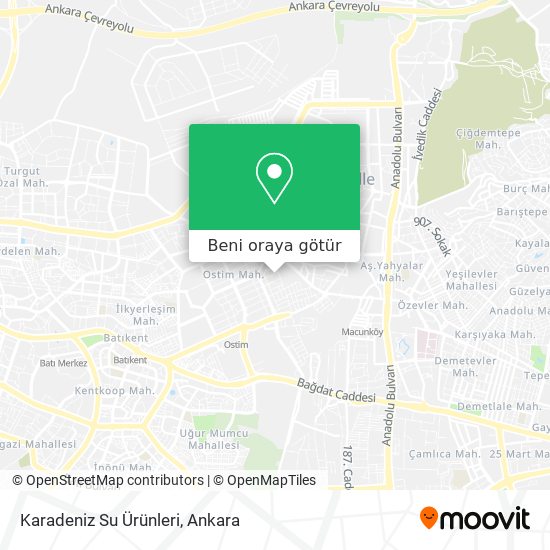 Karadeniz Su Ürünleri harita