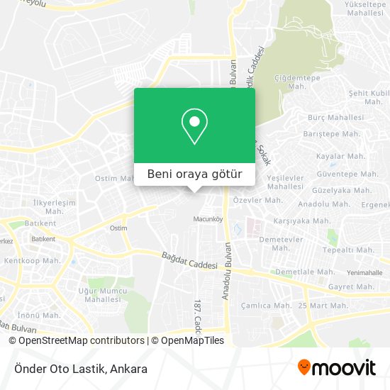 Önder Oto Lastik harita
