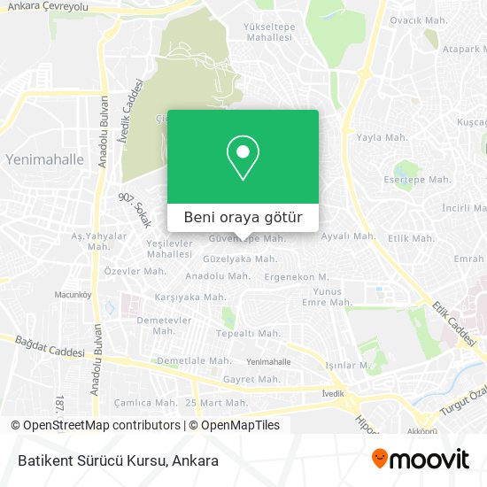 Batikent Sürücü Kursu harita