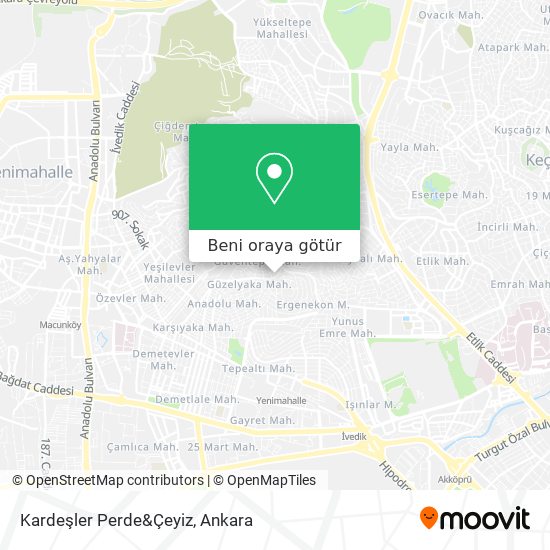Kardeşler Perde&Çeyiz harita