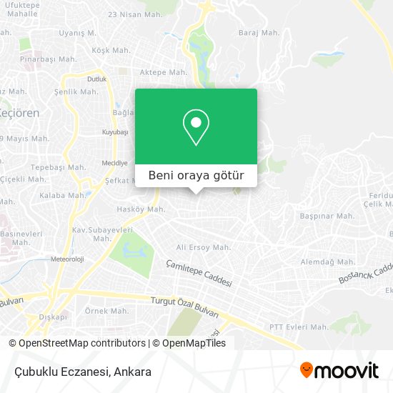 Çubuklu Eczanesi harita
