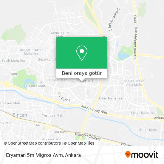 Eryaman 5m Migros Avm harita