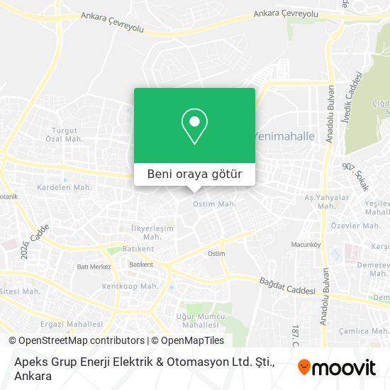 Apeks Grup Enerji Elektrik & Otomasyon Ltd. Şti. harita