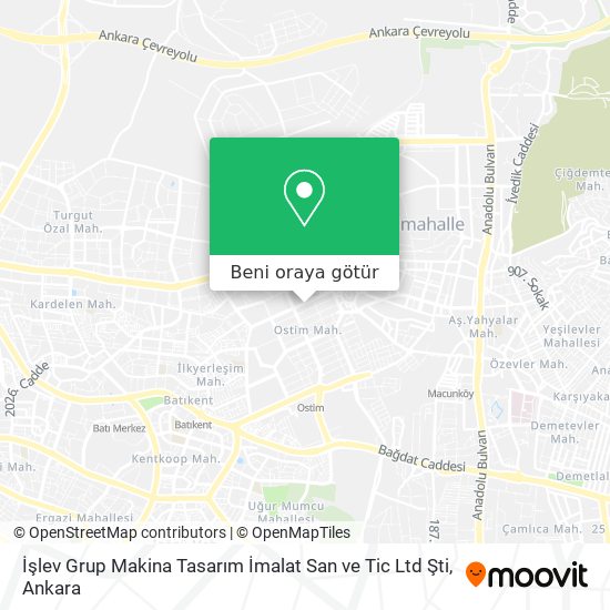 İşlev Grup Makina Tasarım İmalat San ve Tic Ltd Şti harita