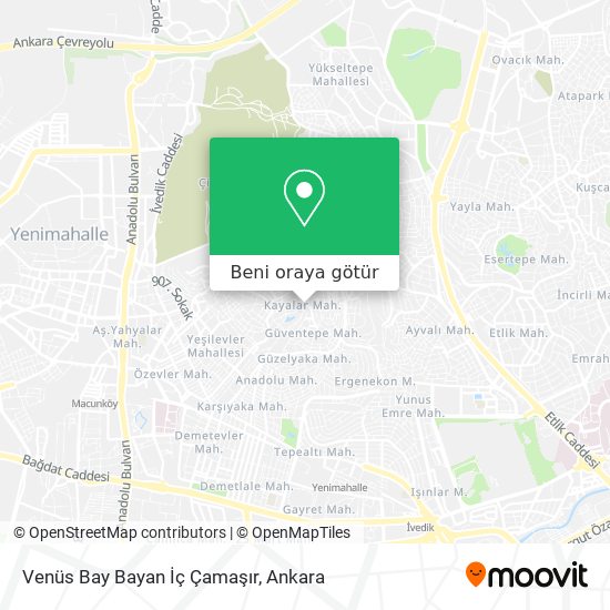 Venüs Bay Bayan İç Çamaşır harita