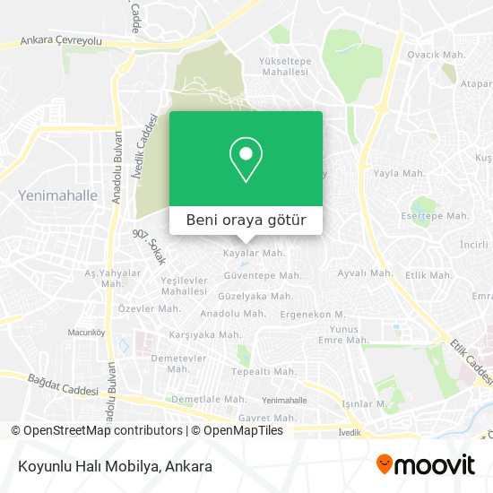 Koyunlu Halı Mobilya harita