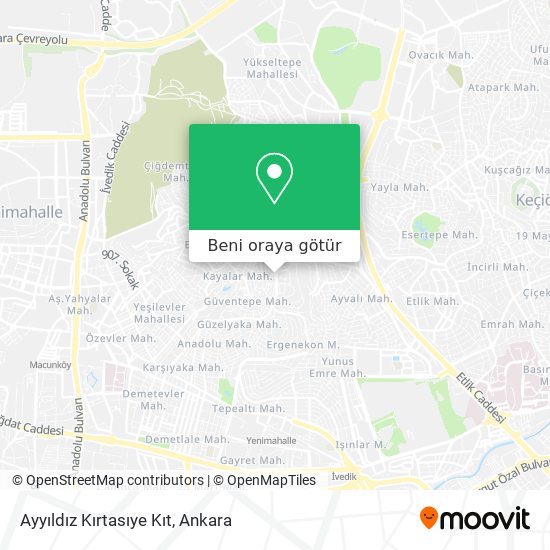 Ayyıldız Kırtasıye Kıt harita
