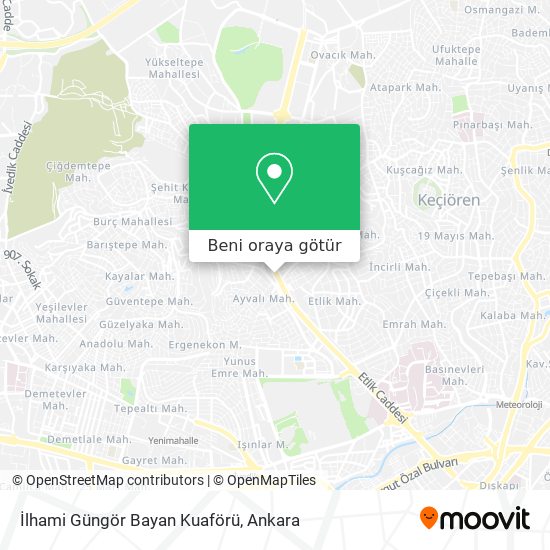 İlhami Güngör Bayan Kuaförü harita