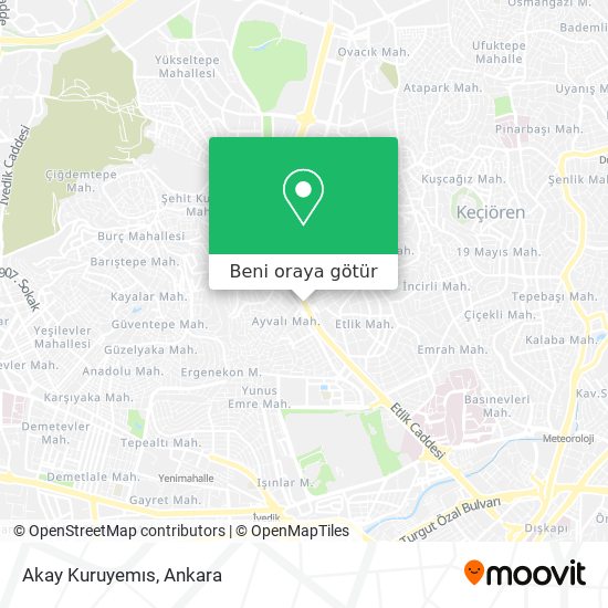 Akay Kuruyemıs harita
