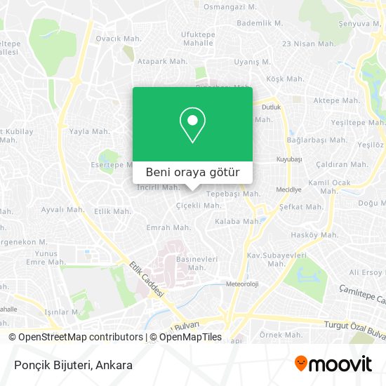 Ponçik Bijuteri harita