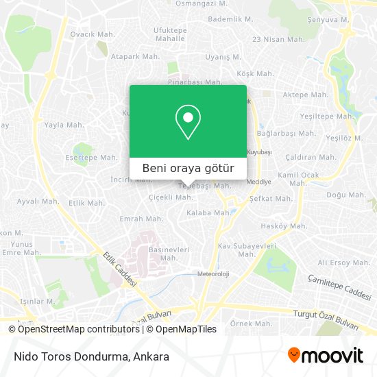 Nido Toros Dondurma harita
