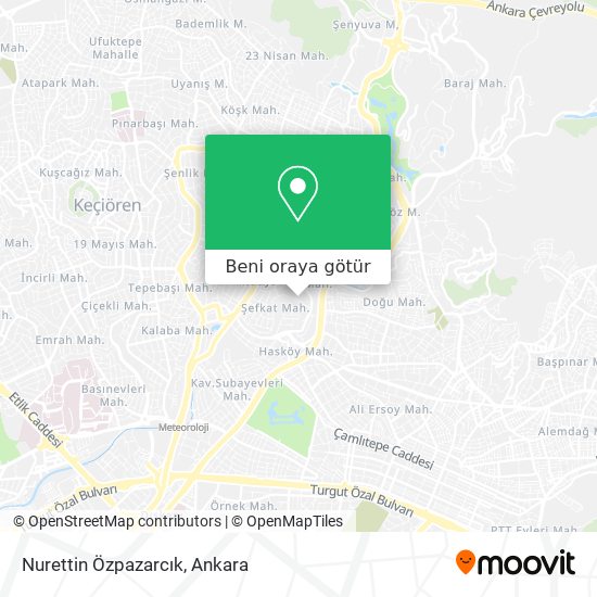 Nurettin Özpazarcık harita