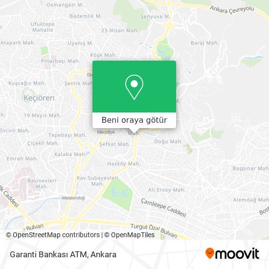 Garanti Bankası ATM harita